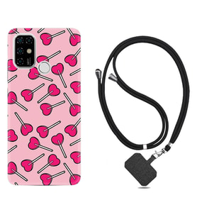 Casper E30 F20 X20 Kılıf Boyun Askılı Silikon Heart Lollipop 1414