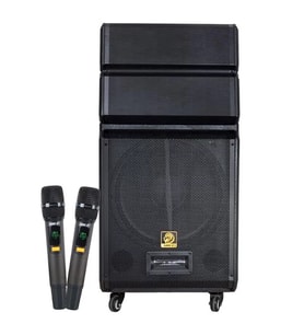 Shile Sl-1612B İki El Mikrofonlu-Kumandalı Usb/Sd/Bt/Fm Taşınabilir Hoparlör