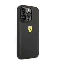 Apple iPhone 14 Pro Kılıf Ferrari Deri Delikli Dizayn Kapak