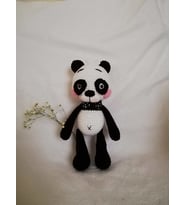 Sevimli Panda Amigurumi Organik Oyuncak