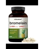 NatureBell Bromelain 1000mg  240 Veggie Capsul.Usa Menşei.OZELSPORCUGIDALARIN'DAN 3836 (Renksiz)