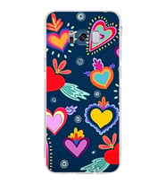 PrintiFy Samsung Galaxy S8 Plus ile Uyumlu Retro Color 3  Kamera Korumalı Şeffaf  Kılıf
