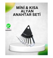 Mey İthalat® 9 Parça Alyan Anahtar Seti Isıl İşlem Görmüş Dayanıklı Çelik