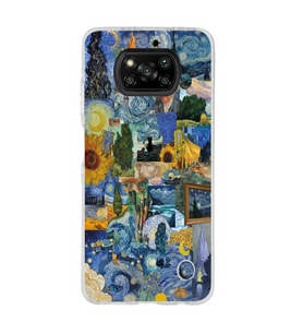 Poco X3 Pro / X3 NFC Uyumlu Vincent Van Gogh Sanatsal Tasarımlı Şeffaf Telefon Kılıfı