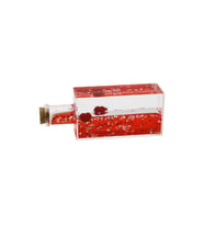 KIRMIZI SU KALP - YILDIZ DİKDÖRTGEN MİKA ŞİŞE YÜZEN BATMAYAN DEKORATİF BİBLO AKVARYUM4.2X6.4X17CM
