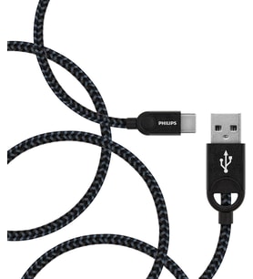 USB - USB C Şarj Kablosu, 1.2 Metre, Örgü, Siyah (DLC2628B)