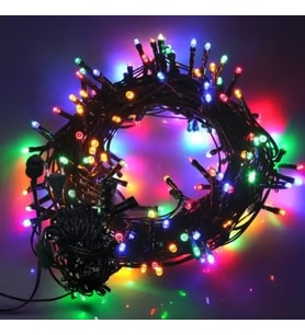 10M 100 Led Boncuk Lamba Rgb Işık Siyah Kablo