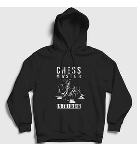 Presmono Unisex Siyah Chess Master In Training Satranç Kapüşonlu Sweatshirt 331671tt