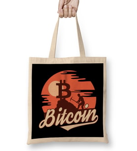 Bitcoin Present I Krypto Money Corrupt Money 01 Bez Çanta Uzun Saplı
