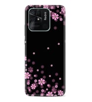 Xiaomi Redmi Note 7 8 9 Pro 10 2022 10 Pro 10S Kılıf Desenli Silikon Black flowers 1391