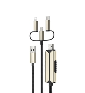 Fuchsia  HM14 2m FHD 3in1 to HDMI Kablo (Gold)
