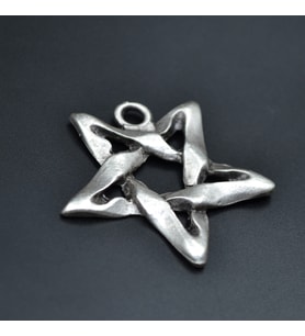 Pentagram Kolye Ucu - Antik Gümüş Kaplama - Kod:139