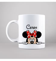 Minnie Mouse Tasarımlı Kupa Kişiye Özel