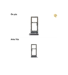 Samsung Galaxy S20 Ultra ile Uyumlu Sim İç Yuvası Çiftli Siyah Çiftli sim yuvası ikili sim tepsisi çiftli sim aparatı dual sim çekmecesi
