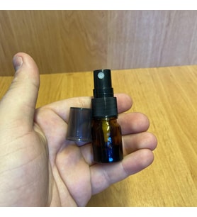 3 Ml Amber Cam Şişe Siyah Spreyli ,  3Cc Kahverengi Spreyli Boş Şişe x 6 Adet