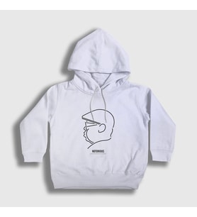 Presmono Unisex Çocuk Beyaz Neon The Notorious BIG Kapüşonlu Sweatshirt 41287tt (Beyaz)