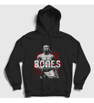 Presmono Unisex Siyah Bones Jon Jones Mma Ufc Kapüşonlu Sweatshirt 426970tt