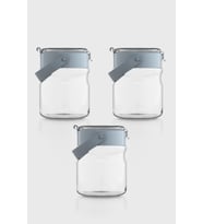 Renga Mono 900 ml Pembe Kapaklı 3'lü Cam Kavanoz Seti 131064 (Turkuaz)