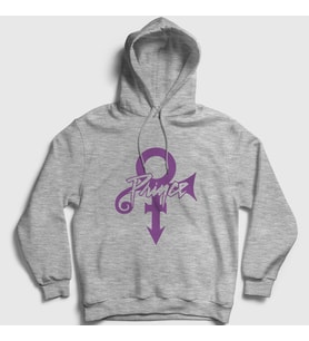 Presmono Unisex Gri Logo Prince Kapüşonlu Sweatshirt 406469tt (Gri)