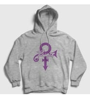 Presmono Unisex Gri Logo Prince Kapüşonlu Sweatshirt 406469tt (Gri)