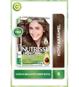 Garnier Nutrisse Yoğun Besleyici Kalıcı Krem Saç Boyası 6 Koyu Karamel