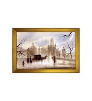 Manzara Temalı Kanvas Tablo 50 x 70 cm Gold Çerçeve
