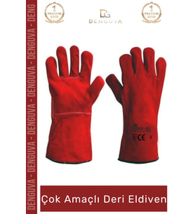 #YanmazEldiven Isıya Dayanıklı Yanmaz Su Geçirmez Ergonomik Standart Sanayi İş Çok Amaçlı Deri Eldiv