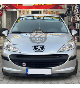 Peugeot 207 2006-2014 Uyumlu H lip Esnek Ön Lip 2 Parça Karlık Ön Ek Tampon Altı Dil