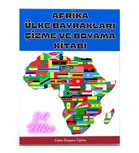 Afrika Ülke Bayrakları Çizme ve Boyama Kitabı