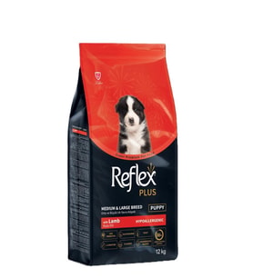 Reflex Plus Kuzu Etli Orta ve Büyük Irk Yavru Köpek Maması 12 Kg
