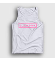 Presmono Unisex Beyaz Logo Blackpink Atlet 19720tt (Beyaz)