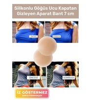 Premium Kadın Ten Meme İç Giyim Silikonlu Göğüs Ucu Kapatan Gizleyen 7 cm Aparat Bant