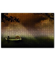 Cakapuzzle  Uzak Doğuda Kayık İle Yük Taşıma  Puzzle Yapboz MDF (Ahşap) (120 Parça)