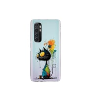 Xiaomi Mi Note 10 Lite ile Uyumlu Splash Kedi Tasarımlı Şeffaf Silikon Kılıf