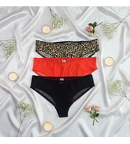 Kadın 3 lü Desenli Slip Külot Set BB2147
