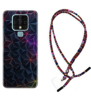 Tecno Camon 16 18P Pova Kılıf Boyun Asklı Rasta Silikon Renkli Prizmalar 1783