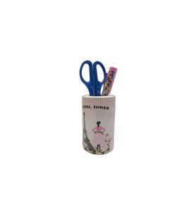 KALEMLİK EYFEL KULESİ MODEL SERAMİK OFİS GERECİ  7X7X11CM