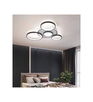 Yaman Modern Tasarım Siyah Renk Beyaz Ledli Cafe - Mutfak - Salon Led Avize