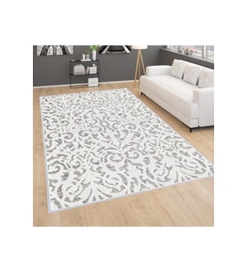 Rovigo Home Dijital Baskı Yıkanabilir Kaymaz Taban Salon Halısı  RVG1680 (Gri)