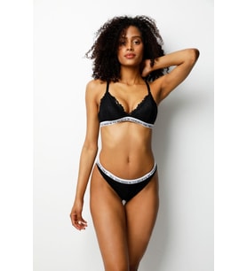 Dantelli Bralet Takım (Siyah)