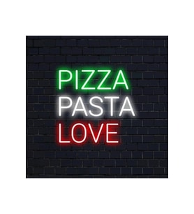 PIZZA PASTA LOVE Yazılı Neon Tabela
