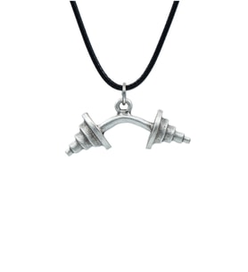 Halter - Dambıl Deri ip Kolye - Gümüş Kaplama - Kadın Erkek Kolye - No:943