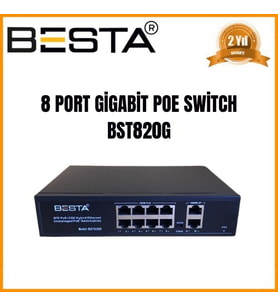 MCG  8 PORT GİGABİT POE SWİTCH 10/100/1000 Mbps BST820G