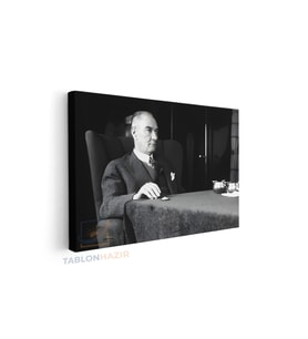 Yatay Kanvas Duvar Tablosu Ataturk 63 Salon Tablosu Ofis Tablosu Yeni Ev Hediyesi Dekorasyon