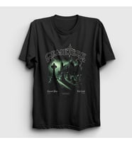 Presmono Unisex Siyah Cursed Place Mezarlık Cemetery T-Shirt 484498tt