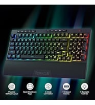 Redragon K515 Pro Shiva Rgb Kablosuz Membranlı Türkçe Oyun Klavyesi, 98 Tuşlu Mekanik Hissi Klavye V