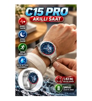 46 mm Şarjlı Akıllı Saat – 1.43 İnç Ekran, Nabız ve Uyku Takibi, Suya ve Toza Dayanıklı