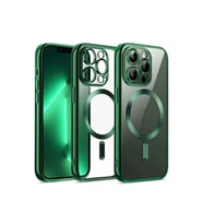 Newface Apple iPhone 12 Pro Kılıf Kross Magneticsafe Kapak - Koyu Yeşil