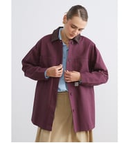 LCW Modest Bordo Kadife Yaka Oversize Kadın Ceket