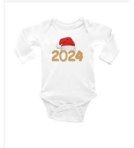 2024 Baskılı Uzun Kollu Bebek Body Zıbın